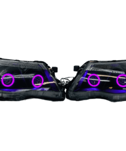 2009-2013 Subaru Forester RGBW Led Halo Black Projector Headlights