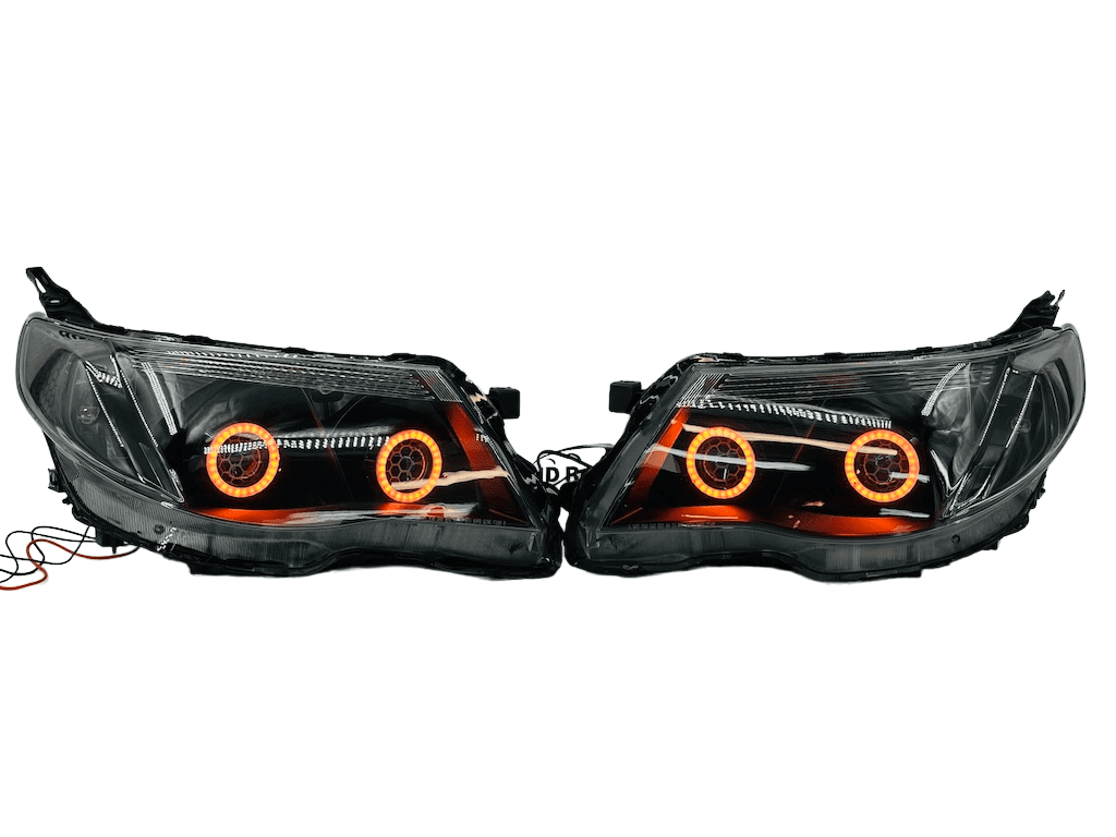 2009-2013 Subaru Forester RGBW Led Halo Black Projector Headlights - Image 9