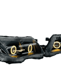 2009-2013 Subaru Forester RGBW Led Halo Black Projector Headlights