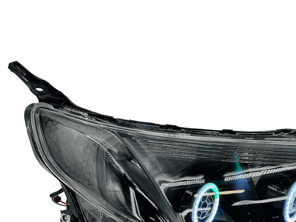 2009-2013 Subaru Forester RGBW Led Halo Black Projector Headlights