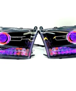 09-18 RAM 1500 RGBW Custom Retrofit Led Projector Black Headlights