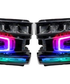 2019-2021 Chevrolet Silverado 1500 Custom Retrofit RGBW LED DRL Demon Eyes Custom Headlights