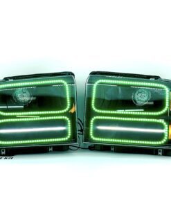 05-07 Ford Superduty Led Halo Outline Headlights Black Projector Retrofit Lights