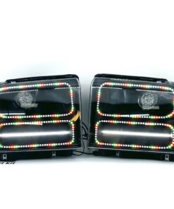 05-07 Ford Superduty Led Halo Outline Headlights Black Projector Retrofit Lights