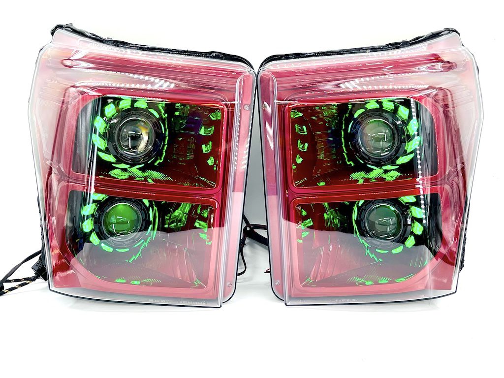 2011-2016 Ford F-250 F-350 Quad Projector RGBW LED Retrofit Headlights