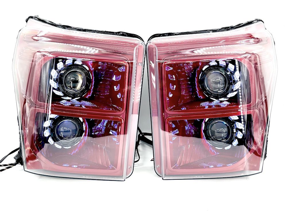 2011-2016 Ford F-250 F-350 Quad Projector RGBW LED Retrofit Headlights