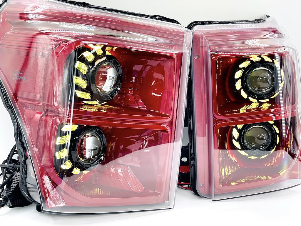 2011-2016 Ford F-250 F-350 Quad Projector RGBW LED Retrofit Headlights