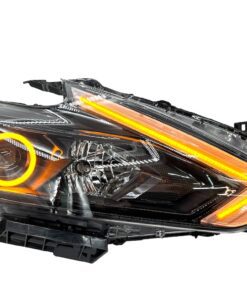 2016-2018 Nissan Altima Switchback LED Headlights Black Projector Lights