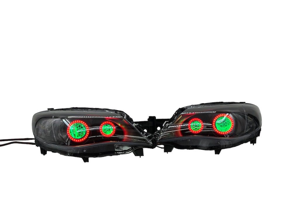 08-14 Subaru Impreza WRX Full LED Quad RGBW Led Halo projector Black Headlights