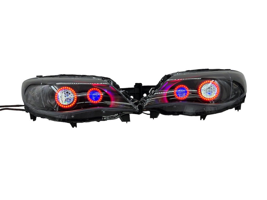 08-14 Subaru Impreza WRX Full LED Quad RGBW Led Halo projector Black Headlights