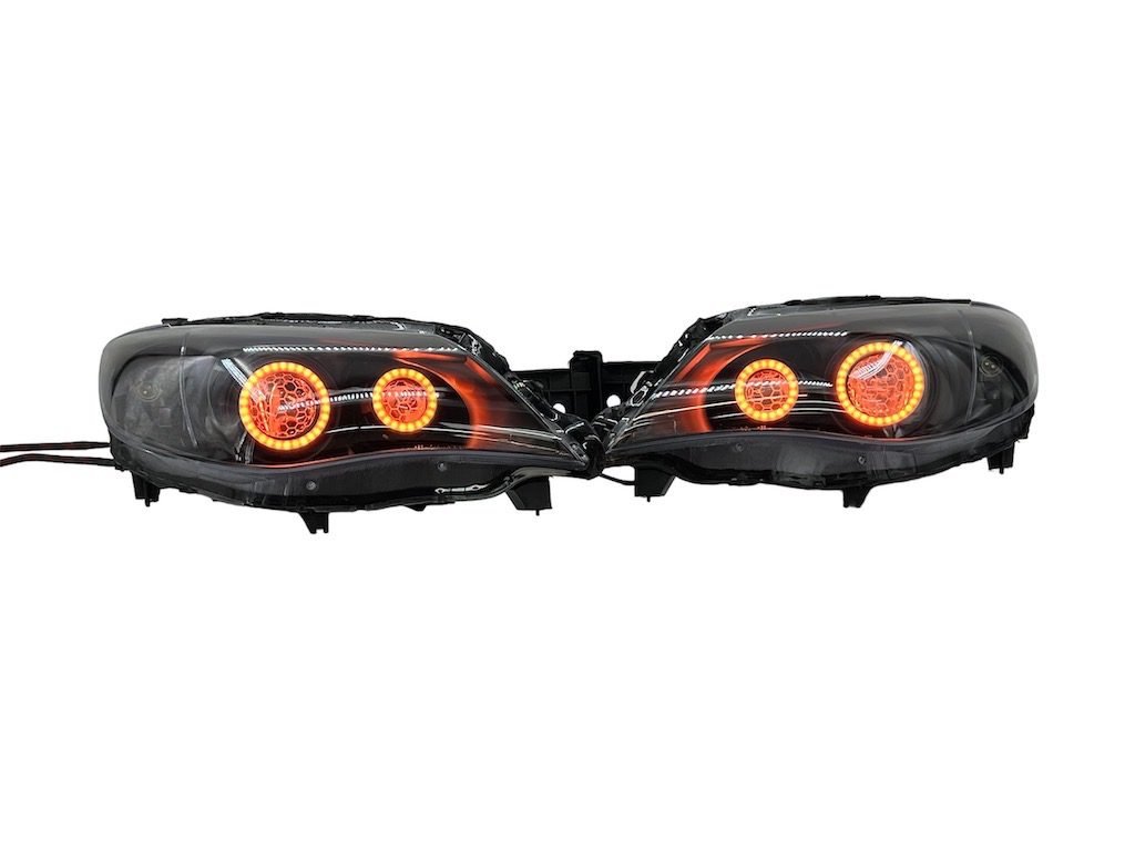 08-14 Subaru Impreza WRX Full LED Quad RGBW Led Halo projector Black Headlights