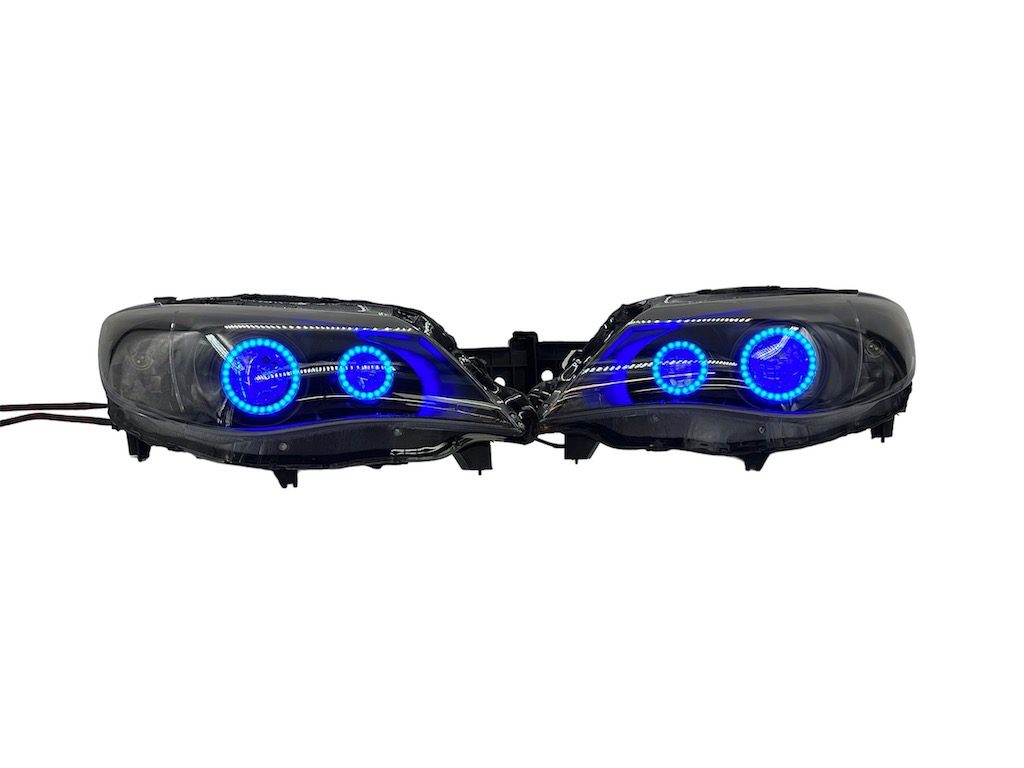 08-14 Subaru Impreza WRX Full LED Quad RGBW Led Halo projector Black Headlights