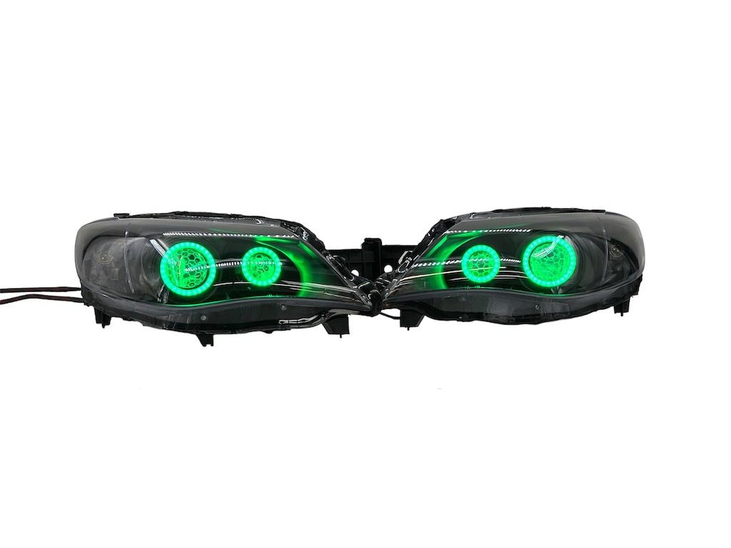 08-14 Subaru Impreza WRX Full LED Quad RGBW Led Halo projector Black Headlights