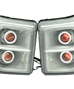2011-2016 Ford F-250 F-350 Quad Projector RGBW led Demon Eyes Switchback Halo Headlights