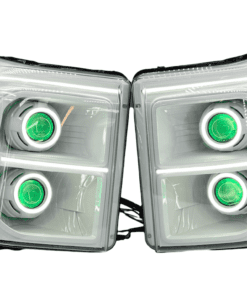 2011-2016 Ford F-250 F-350 Quad Projector RGBW led Demon Eyes Switchback Halo Headlights