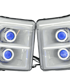 2011-2016 Ford F-250 F-350 Quad Projector RGBW led Demon Eyes Switchback Halo Headlights