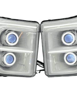 2011-2016 Ford F-250 F-350 Quad Projector RGBW led Demon Eyes Switchback Halo Headlights