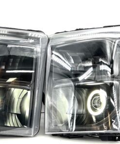 2011-2016 Ford F-250 F-350 Switchbacks Led Halo Black Projector Headlights