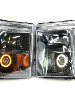 2011-2016 Ford F-250 F-350 Switchbacks Led Halo Black Projector Headlights
