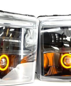 2011-2016 Ford F-250 F-350 Switchbacks Led Halo Black Projector Headlights