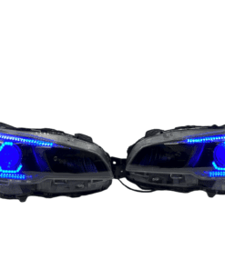 2015-2021 Subaru WRX Black Headlights RGBW C-Light Halo Lights