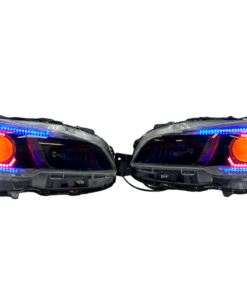 2015-2021 Subaru WRX Black Headlights RGBW C-Light Halo Lights