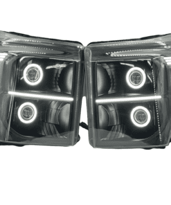 11-16 F-250 F-350 Superduty King Ranch Black LED Projector Retrofit Headlights