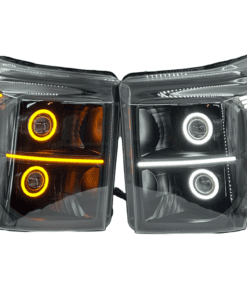 11-16 F-250 F-350 Superduty King Ranch Black LED Projector Retrofit Headlights