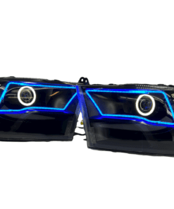 09-18 RAM 1500 Black Retrofit Projector Headlights LED Halo Lights