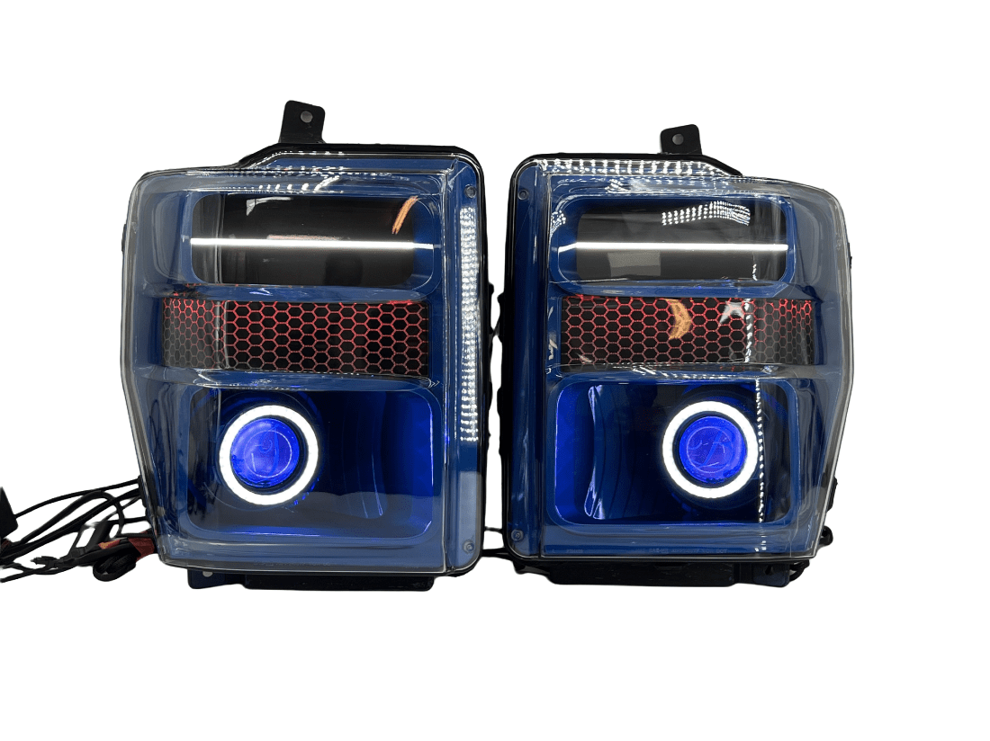 08-10 Ford Superduty F-250 Multicolor Led Projector Headlights