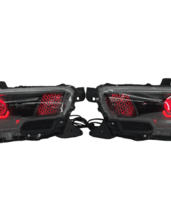 16-20 Toyota Tacoma RGBW Led Custom Halo Projector Black Headlights