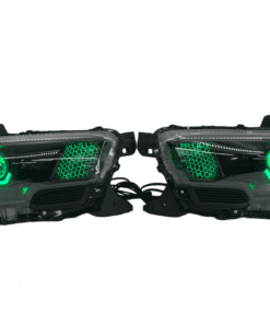 16-20 Toyota Tacoma RGBW Led Custom Halo Projector Black Headlights