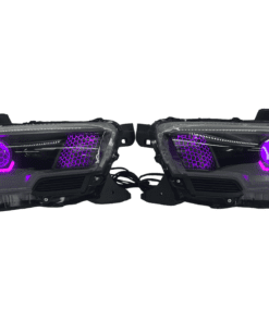 16-20 Toyota Tacoma RGBW Led Custom Halo Projector Black Headlights