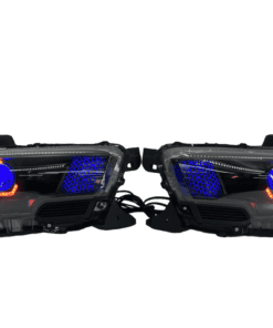 16-20 Toyota Tacoma RGBW Led Custom Halo Projector Black Headlights