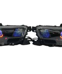 16-20 Toyota Tacoma RGBW Led Custom Halo Projector Black Headlights