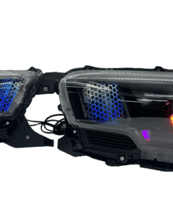 16-20 Toyota Tacoma RGBW Led Custom Halo Projector Black Headlights