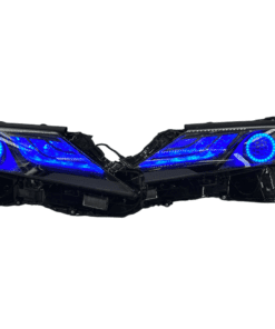 2022-2023 Toyota Camry LE Custom LED Halo RGBW Retrofit Projector Black Headlights