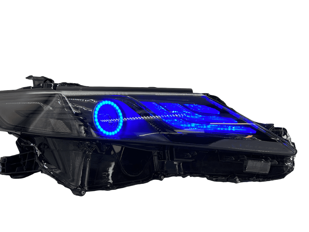 2022-2023 Toyota Camry LE Custom LED Halo RGBW Retrofit Projector Black Headlights