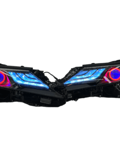 2022-2023 Toyota Camry LE Custom LED Halo RGBW Retrofit Projector Black Headlights
