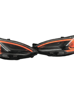 2012-2016 Tesla Model S Black Custom Headlights RGBW Led DRL Halo Lights