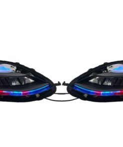 2017-2021 TESLA MODEL 3/Y PLAID SERIES V2 Black Headlights Multicolor DRLS