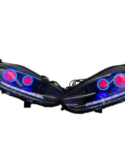 2014-2017 Ford Fiesta Quad Black Projector LED RGBW Multicolor Headlights