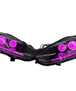 2014-2017 Ford Fiesta Quad Black Projector LED RGBW Multicolor Headlights