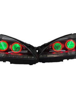 2010-2013 Mercedes Benz S Class S550 S600 Quad RGBW Led Halo Demon Eyes Projector Black Headlights