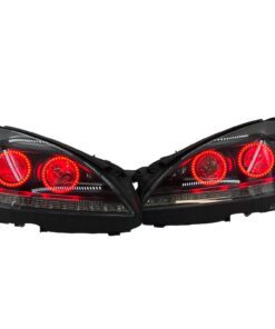 2010-2013 Mercedes Benz S Class S550 S600 Quad RGBW Led Halo Demon Eyes Projector Black Headlights