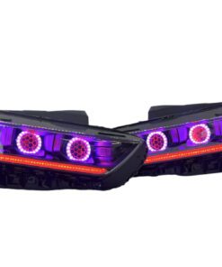 19-23 Kia K5 GT Line Chasing Led Halo Projector Demon Eyes Black Retrofit Headlights