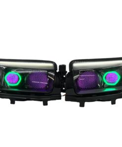 06-08 Subaru Forester Angry Custom Retrofit Black Projector LED Halo Acrylic Headlights