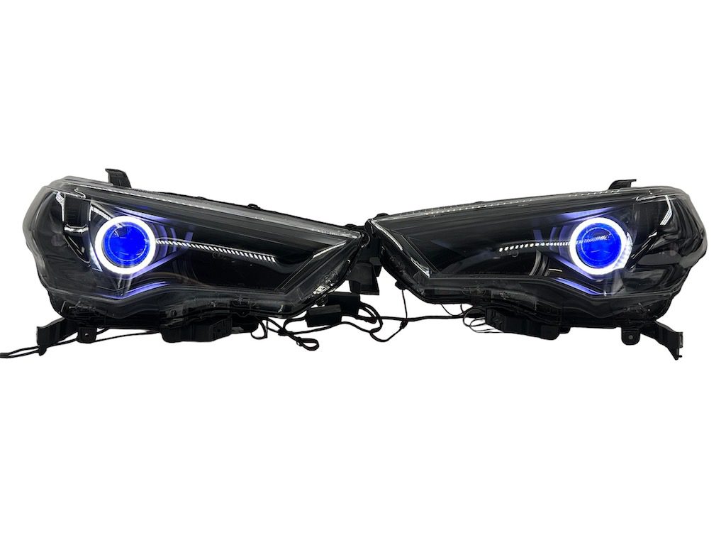 14-23 Toyota 4runner TRD Pro Led RGBW Halo Demon Eyes Blackout Projector Retrofit Headlights