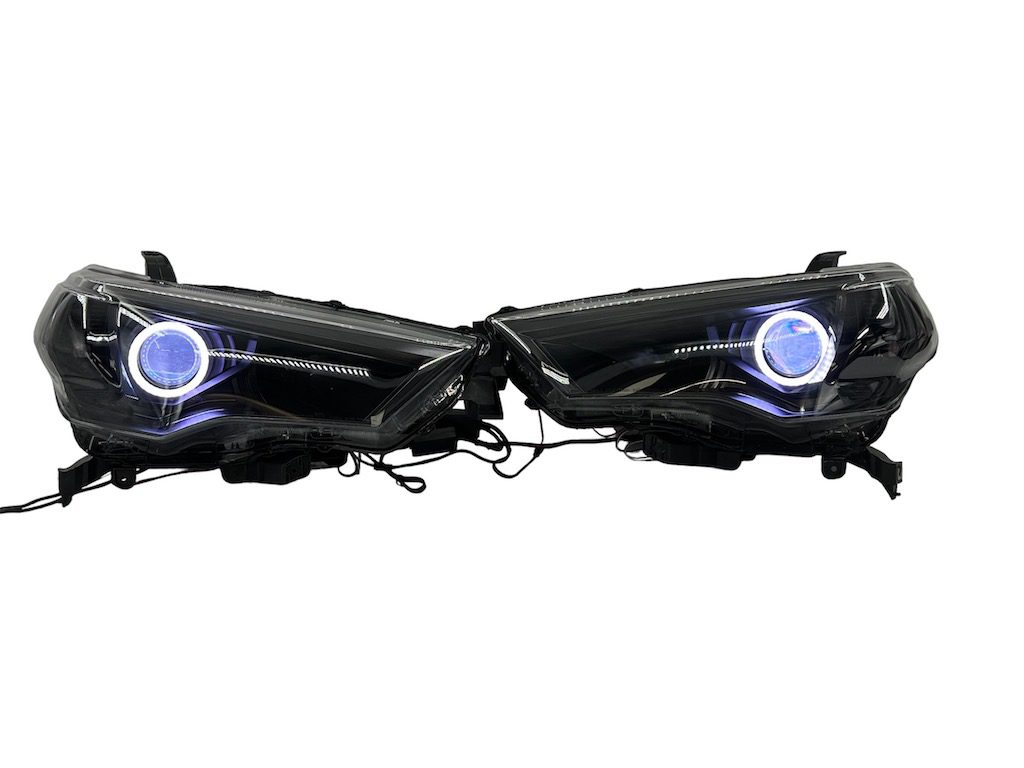 14-23 Toyota 4runner TRD Pro Led RGBW Halo Demon Eyes Blackout Projector Retrofit Headlights