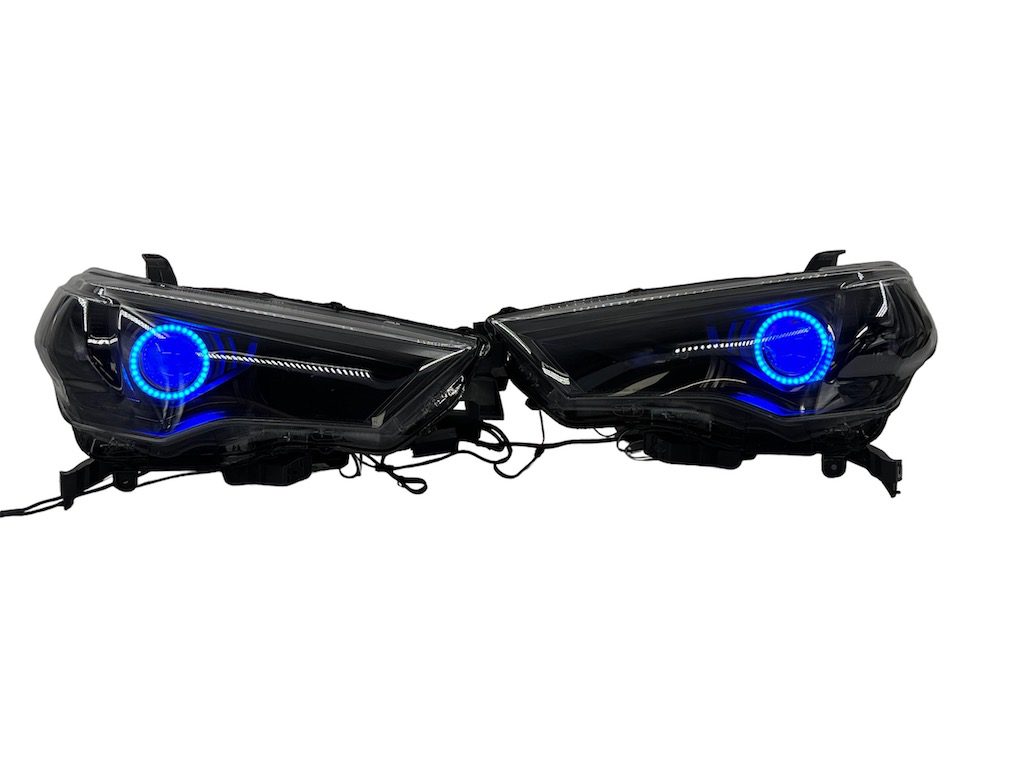 14-23 Toyota 4runner TRD Pro Led RGBW Halo Demon Eyes Blackout Projector Retrofit Headlights